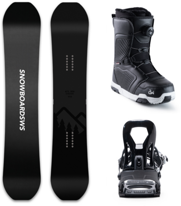 지오스포츠 스노우보드 스노보드 데크 보드데크 가성비 세트 장비 프리스타일 바인딩, 1개, 블랙(보드+바인딩+부츠)