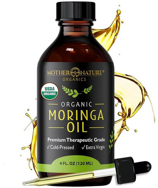 모링가 오일 - USDA 인증 유기농 100% 순수 냉압착 및 비정제 글루텐 프리 (59ml/2온스) 피부 얼굴 바디 모발을 위한 천연 모이스처라이저 GMO 비건, 1, 59ml
