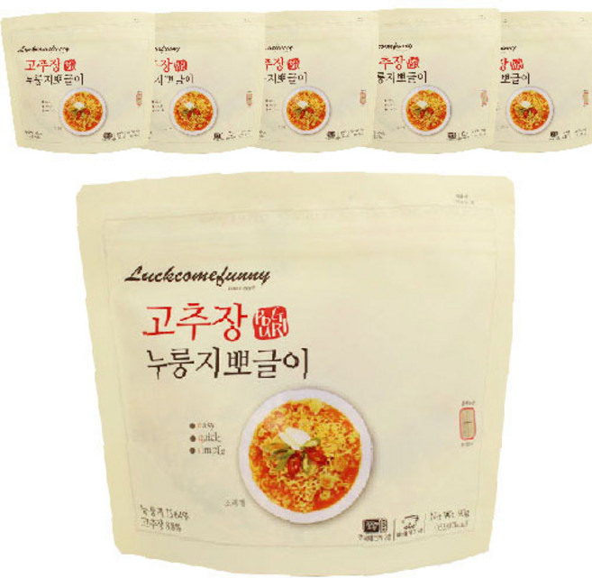 락컴퍼니 간편식 고추장 누룽지 뽀글이 6개입, 90g, 락컴퍼니 고추장누룽지뽀글이 6개