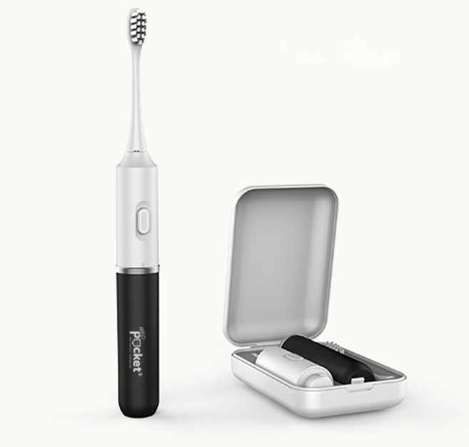 네오포켓 휴대용 3단분리 음파 전동칫솔+칫솔모4p, 1개