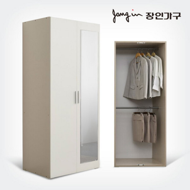[장인가구] 코지 전신거울 800 미니 옷장 행거형, 상세 설명 참조