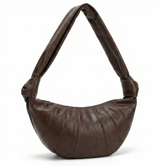 보픈 크루아상백 반달 여성크로스백 범백 레더 만두백 여행용 크로와상 도난방지