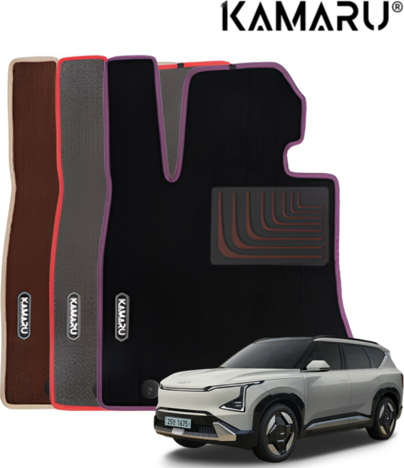 EV5 매트 카마루 듀라 엠비언트 클래식 카매트 1+2열, 그레이, 베이지