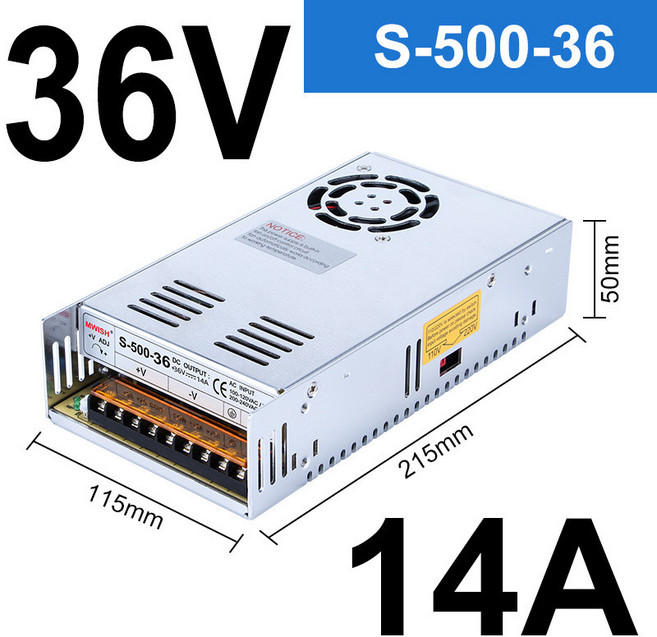 LED數位顯示可調電壓電流 500W 開關電源 0-60V 直流充電源 S 500 36| 36 V 14 A, S  500 36| 36 V 14 A