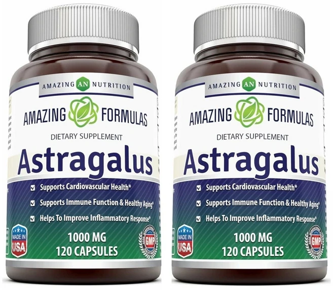 Amazing Nutrition Astragalus 어메이징뉴트리션 아스트라갈루스 황기 1000mg 120정 2팩, 1개 - 쿠팡