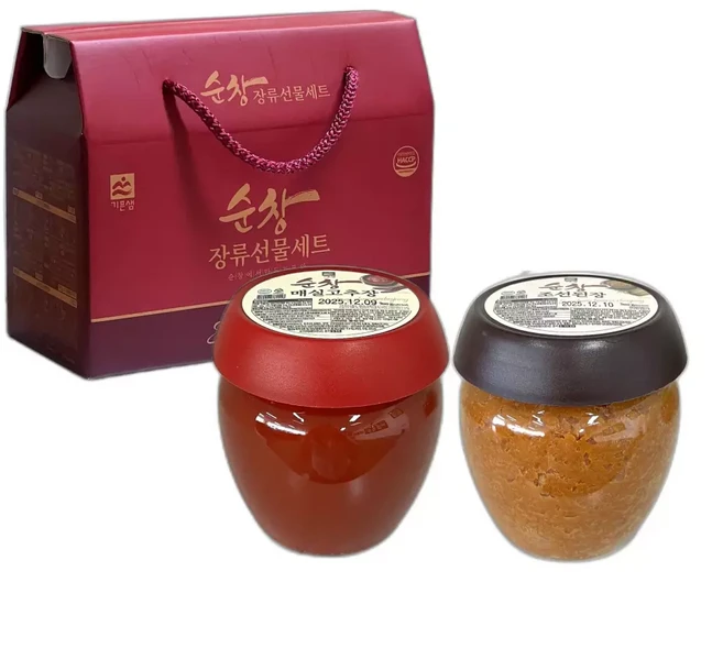 선물세트 맛있게 매운 기픈샘 순창 매실고추장 조선된장 500g 2종, 1개