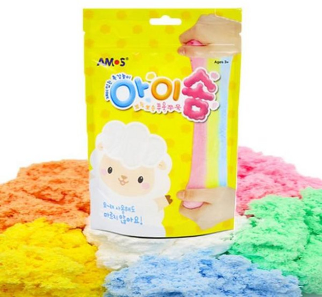 아모스 아이솜 60g 슬라임 샌드 점토, 하늘색, 1개