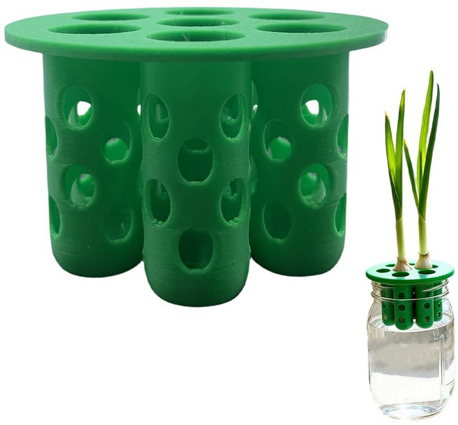 루베이 쪽파 수경 재배기 뿌리공중부양 설계 썩음방지 친환경 재생재배 주방/가정/원예, 녹색, 1개