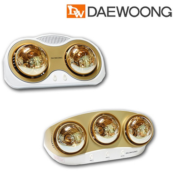 대웅 욕실난방기 욕실히터(2구/3구) 온열 난방기 전기히터 전기난로, 3구