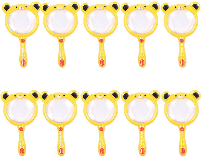 자연학습 곤충탐구 돋보기 확대경 옐로우 10개