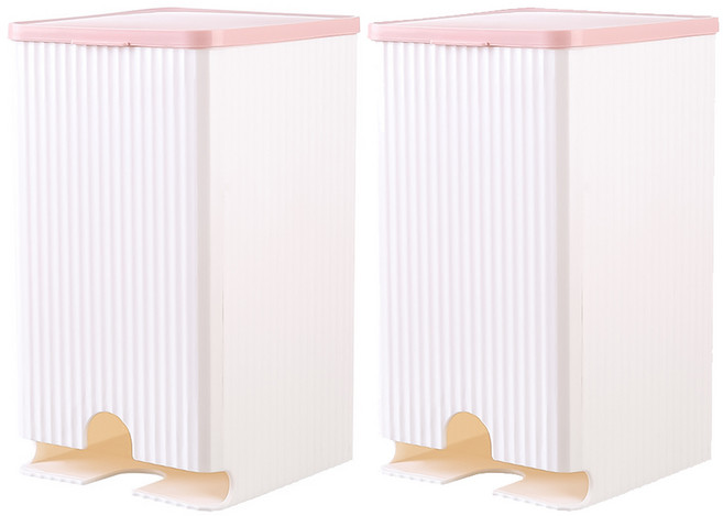 투데이리빙 1+1 생리대 보관함 화장실 디스펜서 여성 용품 보관 정리함 뽑아쓰는 욕실 정리 수납 보관통 수납함, R98383Z(핑크, 2개