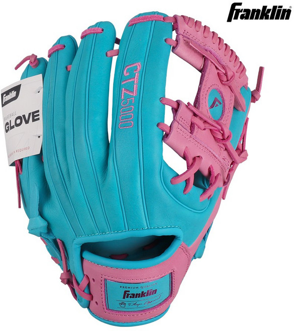 프랭클린 CTZ5000 크롬 레더 글러브 우투 블루/핑크 2248, 내야, 1개