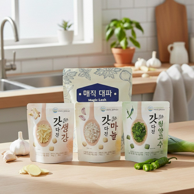 엣지바이브 냠냠쿡 국산 큐브 코인 캠핑양념 동결건조 다진 청양고추, 4개, 30