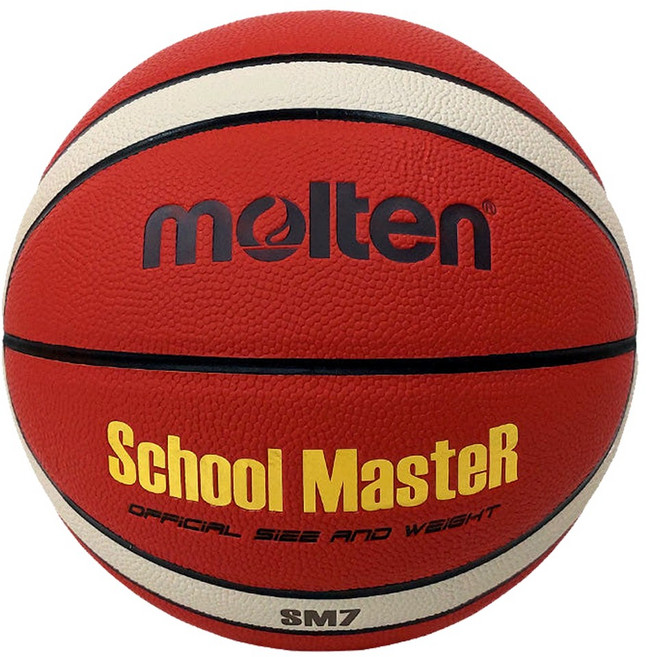몰텐 스쿨마스터 농구공 7호 올코트 대한농구협회 학교 체육 교재 연습, B7G3200-SM, 1개