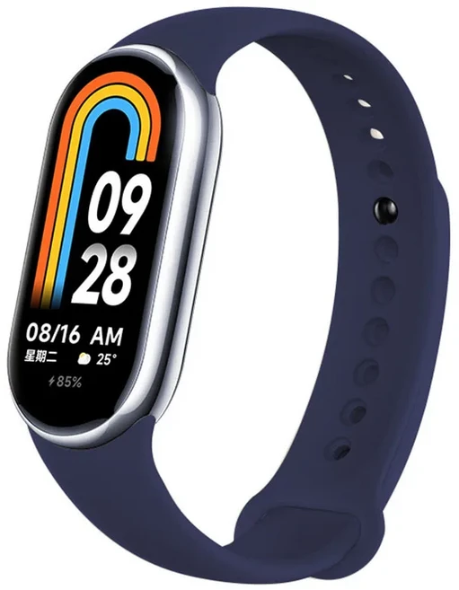 Mi Band 8 스트랩 용 고무 팔찌 NFC 액세서리 스포츠 Smart워치 손목 밴드 pulseira correa 샤오미 MiBand, 06 midnight blue, 03 샤오미 mi band 9
