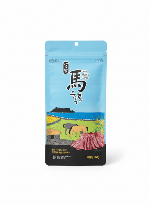 육포 제주 말육포 프리미엄 말고기육포 안주 간식 여행 캠핑, 60g, 1개