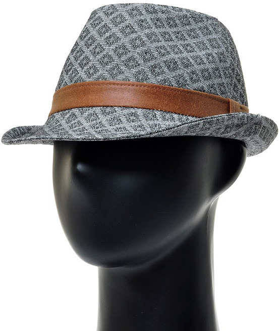 UMF007.사각패턴 중년 남성 중절모 페도라 봄 여름 아빠 챙모자