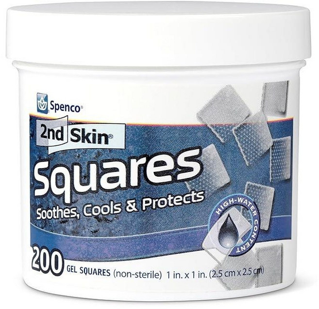 스펜코 세컨드스킨 수딩 젤 밴드 사각 200매 물집 보호 발레용품 Spenco