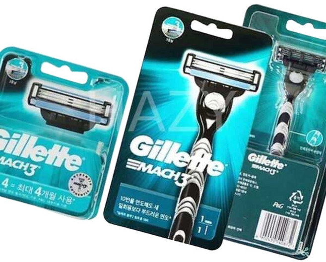 헤이지 질레트 마하3 면도기 면도날 면도 수염면도기 날면도기 면도기남성 면도날세트, 1개, 1세트