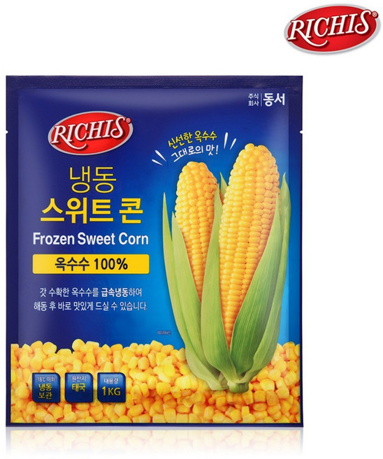 왓푸드_리치스 냉동 스위트콘 [아이스박스 무료포장], 6개, 1kg