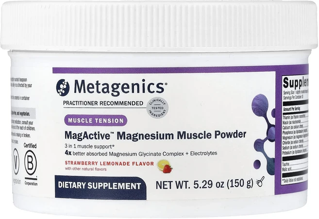 몸관리하세요 겨울입니다 Metagenics MagActive™ 마그네슘 머슬 분말 딸기 레모네이드 150g(5.29oz) 특별관리진행, MetagenicsMagActive마그네슘머슬분말딸기레, 150g, 1개 - 쿠팡