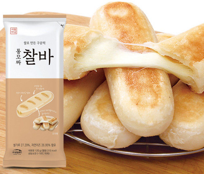 [오감찰바]오븐에 구워나온 통모짜찰바(120gX5개입총600g), 120g, 1세트