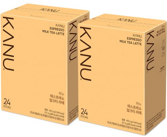 카누 밀크티 라떼 24T x 2개+랜덤 선물(ID당1개), 415.2g, 24개입