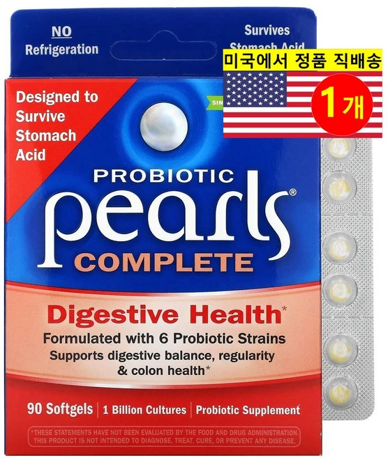 Nature's Way Probiotic Pearls Complete 1Billion 네이처스웨이 유산균 펄스 컴플리트 90소프트젤, 1개, 90정 - 쿠팡