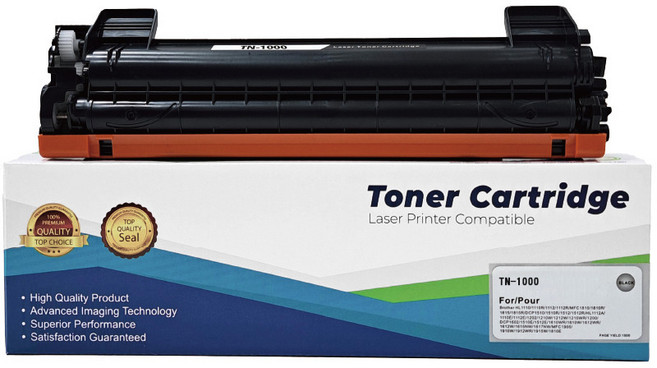 Brother TN-1000 副廠碳粉匣 (適用 HL1110/HL1210W/DCP1510/DCP1610W), 【盒裝】TN-1000副廠碳粉匣, 1個