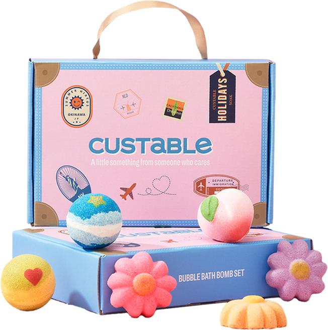 커스터블 버블 배쓰밤 6종 선물 세트, 1개, 600g