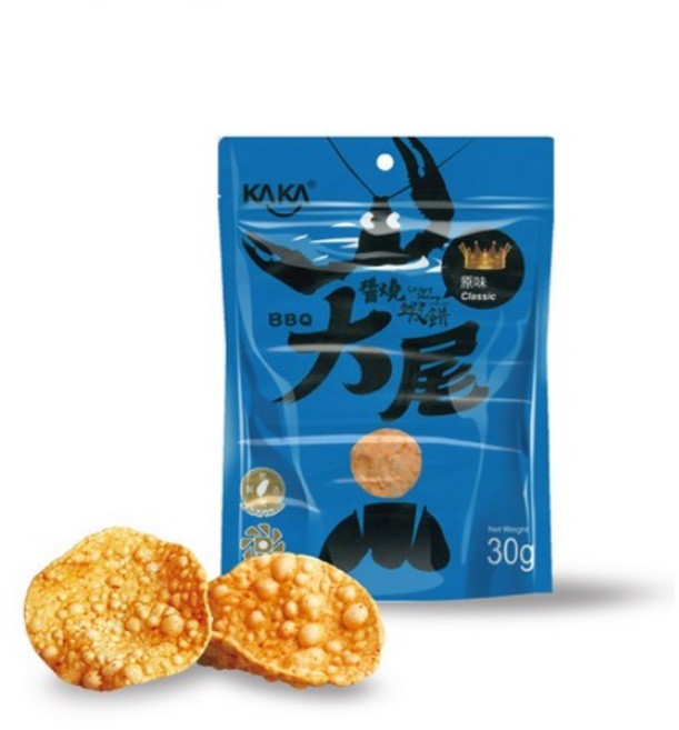 KAKA BBQ 蝦味先 烤洋芋片 海苔風味 30g, 20個