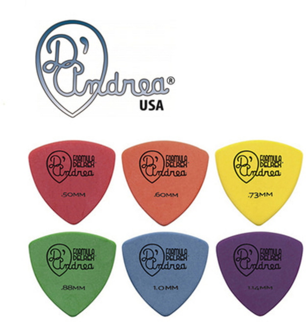 디안드레아 포뮬러 델렉스 정삼각피크 DAndrea Formula Delrex 351 디 안드레아피크 트라이앵글 기타피크, 오렌지.60mm （2개씩）-할인적용, 1개