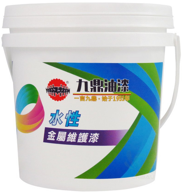漆寶九鼎水性金屬維護漆面漆 金屬漆 防鏽漆, 83百合白, 1個, 1L