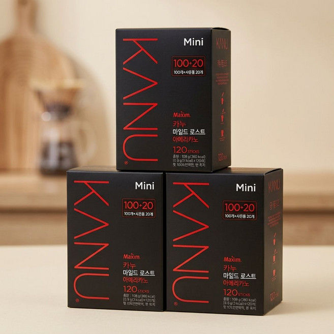 카누 미니 마일드 로스트 아메리카노, 900mg, 120개입, 3개