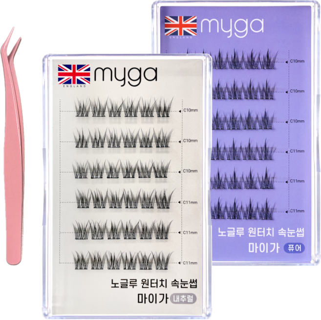 노글루 속눈썹 내추럴 핀셋 가닥속눈썹 또렷한 눈매 10mm/11mm, 1개, 핀셋내추럴퓨어