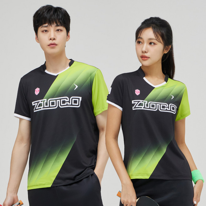 지오코 입은듯 안입은듯 AHT-1029R/1030R 샤인 블랙 반팔 티셔츠 탁구복 배드민턴의류 스포츠의류