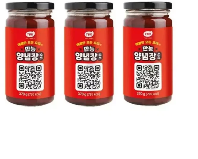 (백종원의 빽쿡)만능양념장소스 매콤한맛 370gX3개, 1개, 370g