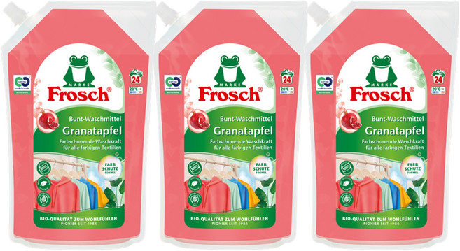 프로쉬 독일 세탁세제 석류 리필, 3개, 1.44L