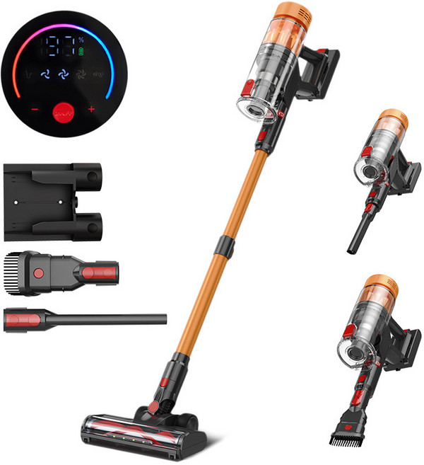 家用無線手持吸塵器 輕音除蟎大吸力, 需自備轉接頭, 金色基礎款66