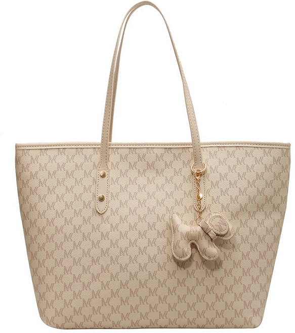 아띠꼴로 여성 가죽 숄더백 데일리 쇼퍼백 보부상 빅사이즈, 크림베이지, 1개