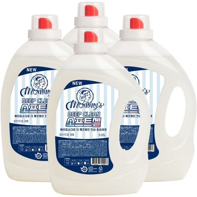 마미스 베이킹소다 액체 세탁세제 3.05L 4개 중성세제
