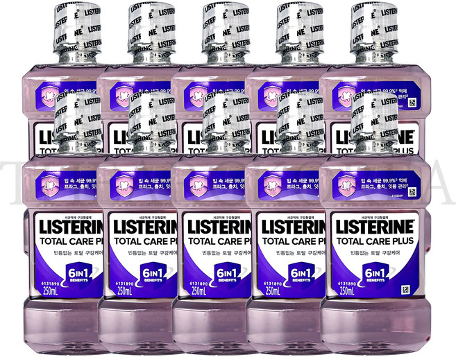 리스테린 토탈 케어 플러스 구강청결제, 250ml, 10개