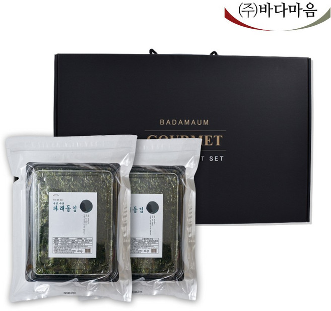 바다마음 먹기좋게 자른 두번구운 즉석 파래돌김 선물세트, 1개
