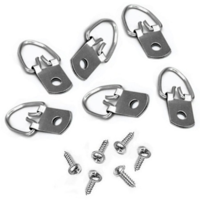 도나토르 링 액자고리 나사 후크, 원홀고리, 1세트, 실버