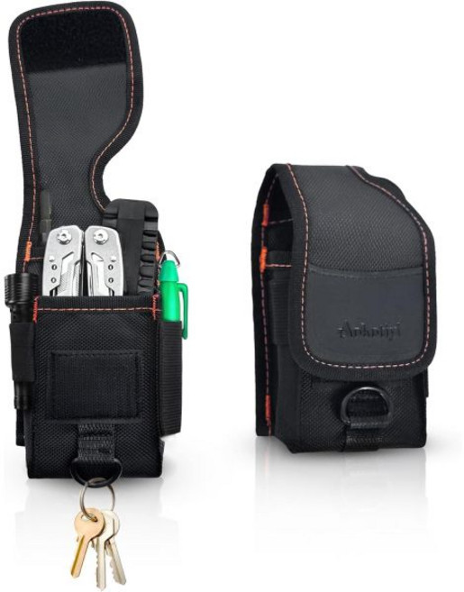 아코티이 멀티툴 홀스터 슈스 with 벨트 클립 - 소형 다중 포켓 EDC 파우치 오거나이저 레더맨 웨이브+ / 시그널 폴딩 도구 호환 캠핑 등산용 유틸리티 홀더, Aokotiyi 벨트 클립이 멀티툴 홀스터 칼집 소형