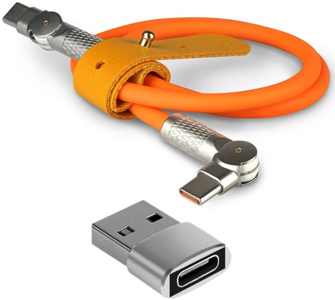 이메이크 LED 초고속충전 PD케이블 C타입 60W EMC-L180PD USB변환젠더 실리콘케이블 겔럭시 180도회전 스마트폰 데이터전송 퀵차지 AS 6개월보증, 1개, 3m