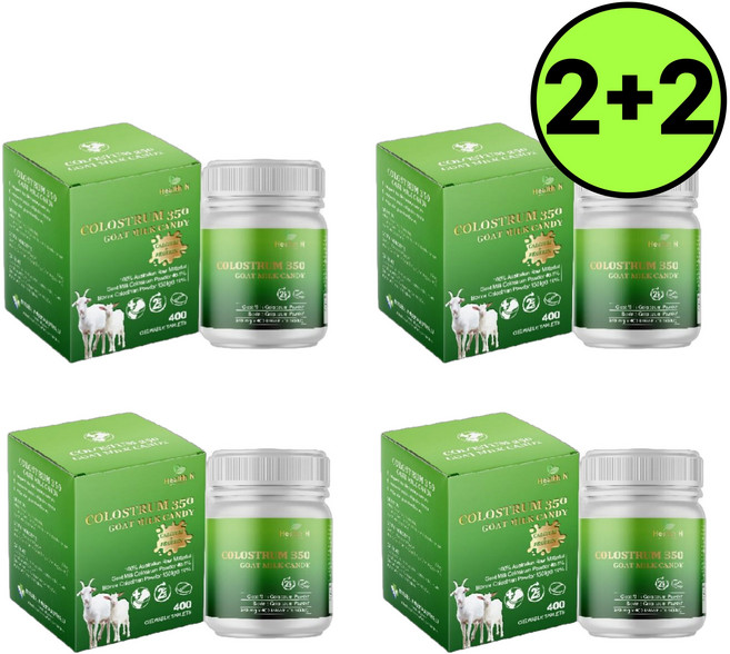 헬스앤 콜르스트럼 350 초유 산앙유 단백질 캔디, 400정, 4개