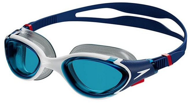 스피도 성인용 바이오퓨즈 2.0 수경 화이트/레드/라이트 스모크, Ammonite Blue/White/Red/Blue, 1개