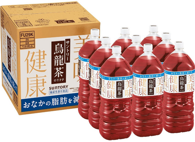 산토리 우롱차 기능성 표시 음료, 2L, 9개