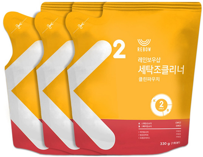 레인보우샵 세탁조클리너 클린파우치 330g 3개